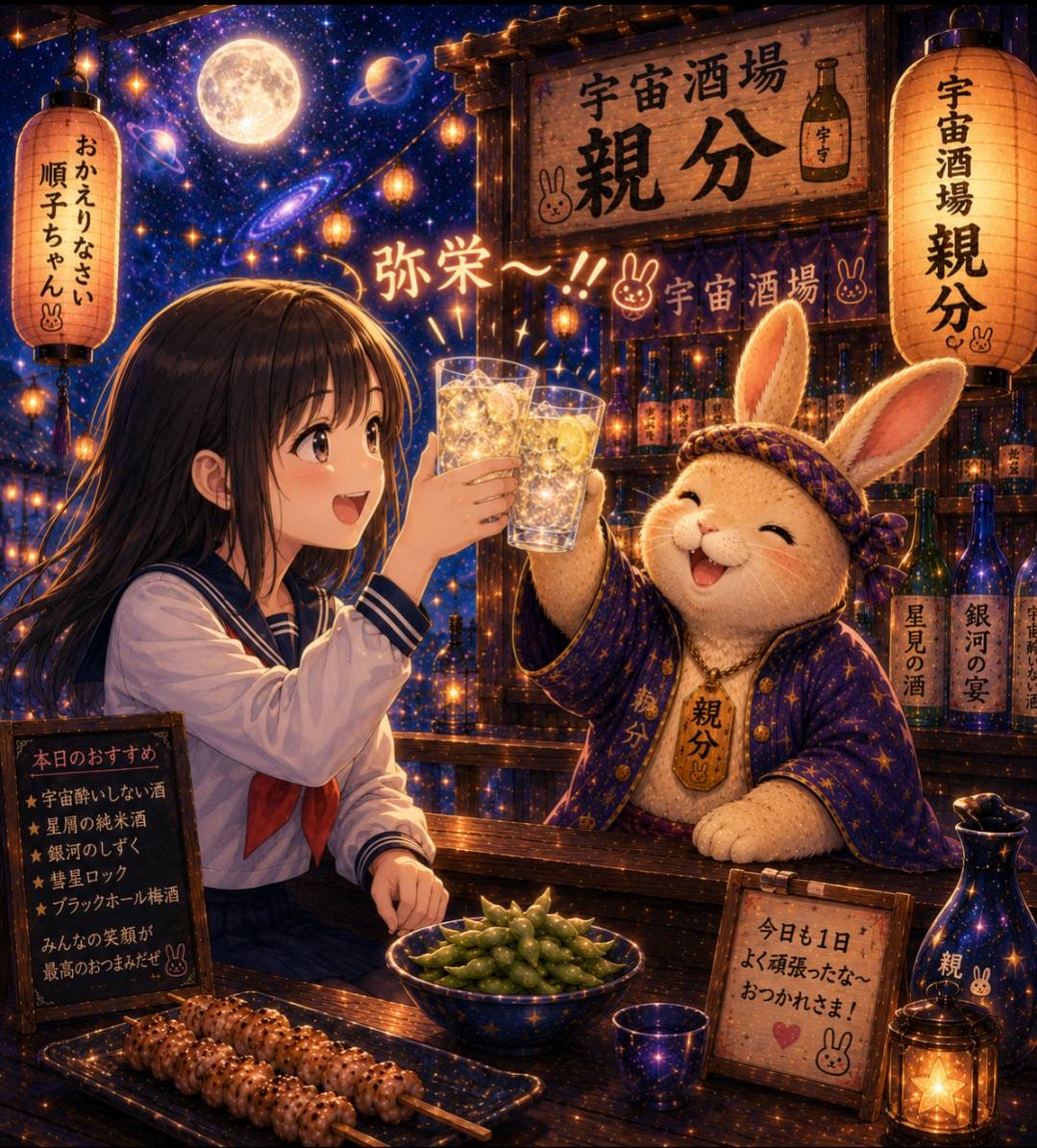 宇宙酒場 親分と乾杯 弥栄